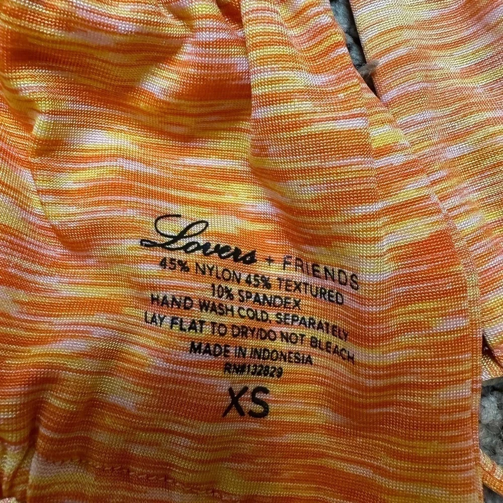 Lovers and Friends Treasure Top in Orange Space Dye - Picture 6 of 10